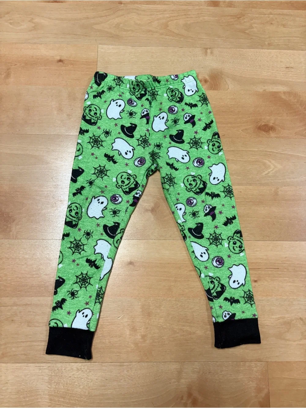 Trick or Treat Sleep Green 2pc Frankenstein Halloween Long Sleeve PJs Set 3T